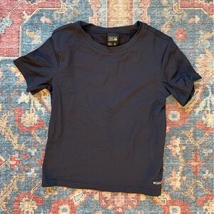 NWOT Mountain Hardwear Peak Knit Short Sleeve Top Size Medium Black